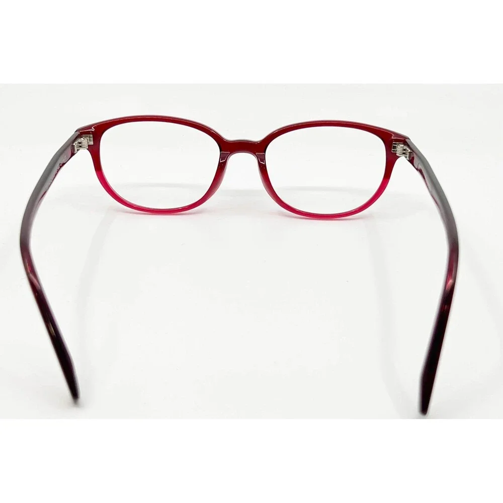 Warby Parker Ira Eyeglasses Womens Red Oval Frames 49-16-140